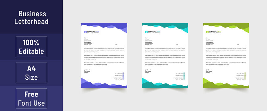 Letterhead format, business style letterhead design template. Company letterhead template designs. Letterhead, Template