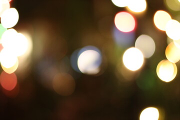 Abstract bokeh on black background