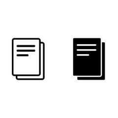 Document sheet icon isolated on white background Vector illustration