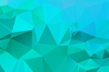 Gradient Green vector shining triangular layout. Glitter abstract illustration