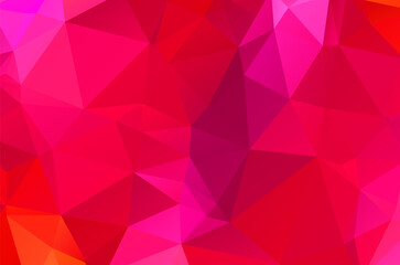 Abstract Red Geometric Background. Raster Illustration