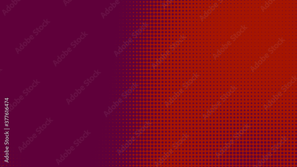 Poster dots halftone red purple color pattern gradient texture with technology digital background. dots pop