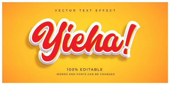 Yieha Script text effect