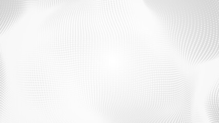 Dot white gray wave light technology texture background. Abstract big data digital concept. 3d rendering.