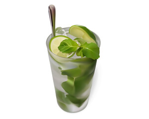 モヒート/ラム酒とライムと氷とミントと黒糖と炭酸水で作るカクテル