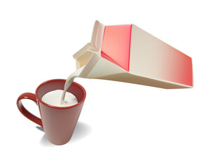 牛乳/ミルク/液体/パック/注ぐ瞬間