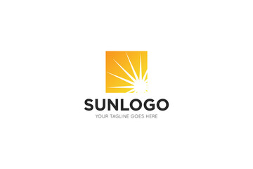 sun logo, icon, symbol vector illustration design template