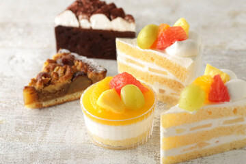 ショートケーキの集合イメージ