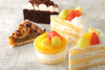ショートケーキの集合イメージ
