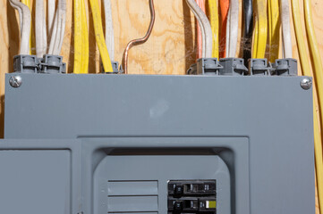 Wires leaving a open electrical outlet box
