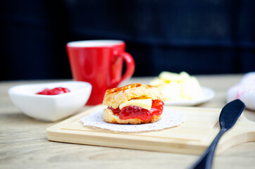 Close up of Scones for coffee times Traditional English
