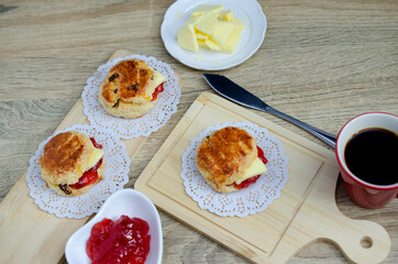 Delicious Scone homemade dessert sweet food for coffee break backgrounds