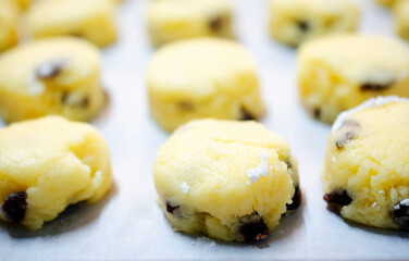 Scone dough for cooking baking bakery backgrounds