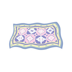 Armenian carpet flat vector illustration
