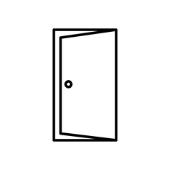 door icon  with outline style vector for your web design, logo, UI. illustration