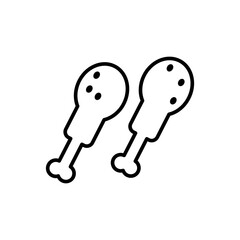 chicken icon outline style for your web design, logo, UI. illustration