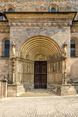 Fototapeta premium View at the Portal of Cathedral in Bamberg, Germany