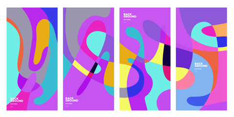 Vector colorful curvy liquid background for banner and social media story