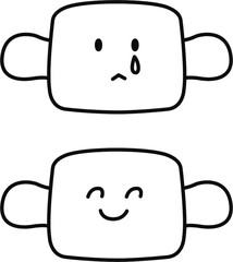 マスク泣き笑い