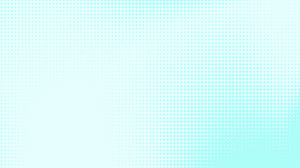 Fototapeta premium Dots halftone white blue and green color pattern gradient texture with technology digital background. Medicine healthcare with science concept.
