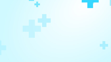 Medical white blue cross pattern background.
