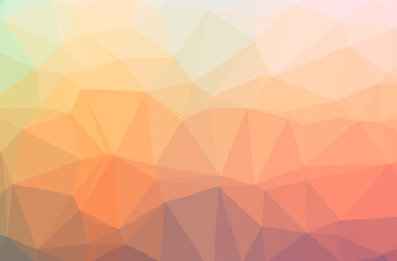 Illustration of abstract Orange, Yellow horizontal low poly background. Beautiful polygon design pattern.