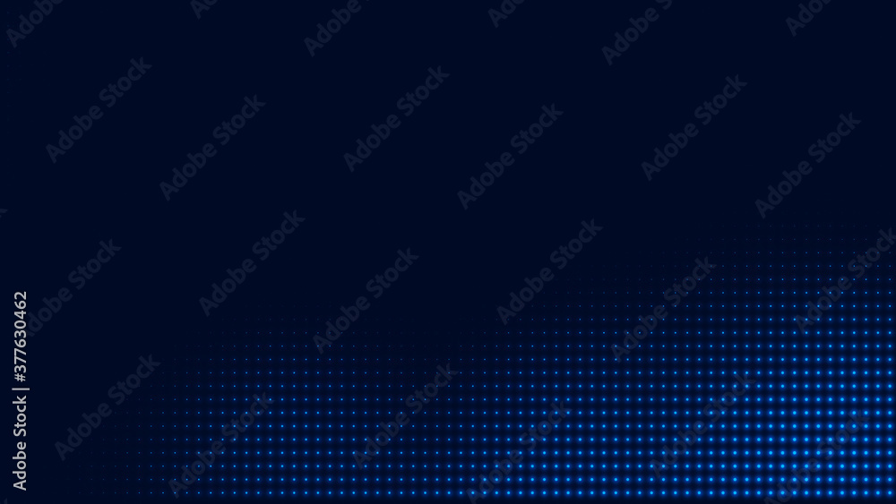 Poster dot blue pattern screen led light gradient texture background. abstract technology big data digital 