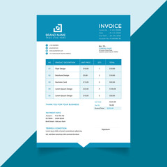 Clean and minimal business invoice template vector format, free vector invoice template, clean and minimal invoice