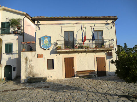 Aliano, in the village Carlo Levi wrote his book ""Christ stopped in Eboli"", Aliano, Basilicata Region, Italy, Europe