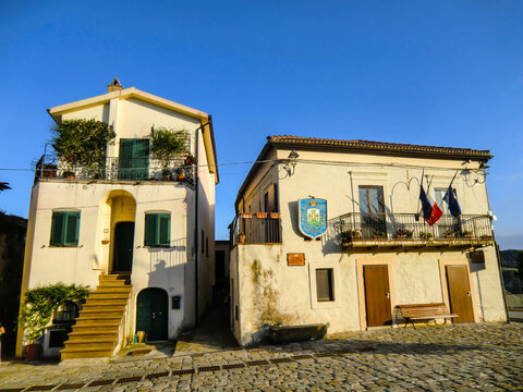 Aliano, in the village Carlo Levi wrote his book ""Christ stopped in Eboli"", Aliano, Basilicata Region, Italy, Europe