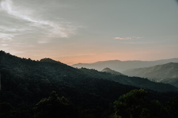 mountain landscape in NAN Thailand.