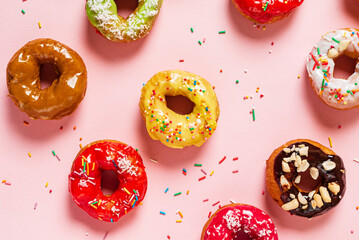 Homemade Round Glazed Donuts Ready to Eat