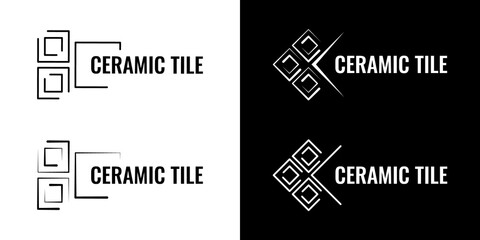 Elegant ceramic tile logo