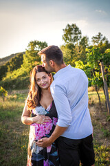 I love her so much. Young man kissing his pregnant woman