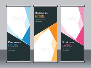 Business banner roll up set,standee banner template,Modern banner.