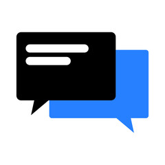 Fototapeta premium chat icon design black and blue