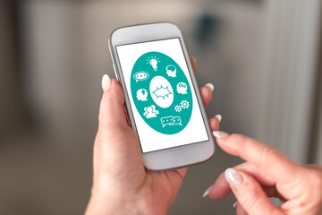 Brainstorming concept on a smartphone