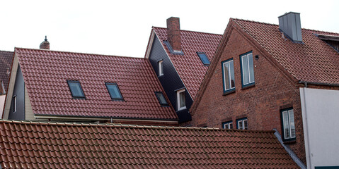 the roof of the house with nice window