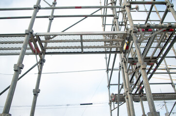 建設現場　足場