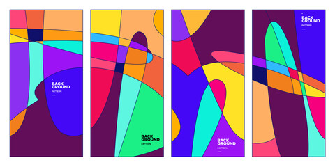 Vector colorful curvy liquid background for banner and social media story