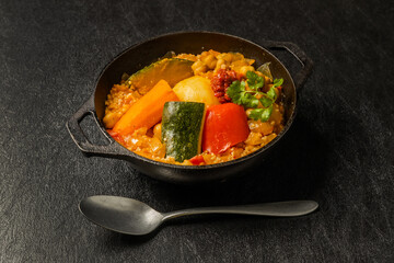 北アフリカ料理 クスクスと豆料理  Boiled chickpeas with couscous 