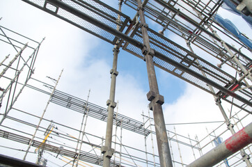 建設現場　足場