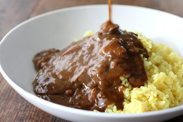 出来たてのほんわか湯気の上がるカレーライス