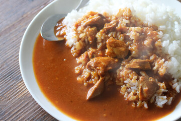 出来たてのほんわか湯気の上がるカレーライス