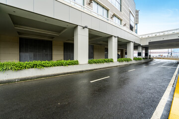 The expressway and the modern city skyline are in Chongqing, China.