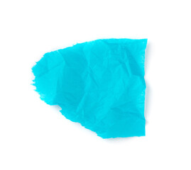 Blue Ripped Wrapping Tissue Paper Top View
