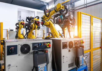 Welding robot for auto parts production line