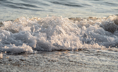 wave splash sea beach macro