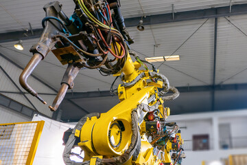 Welding robot for auto parts production line