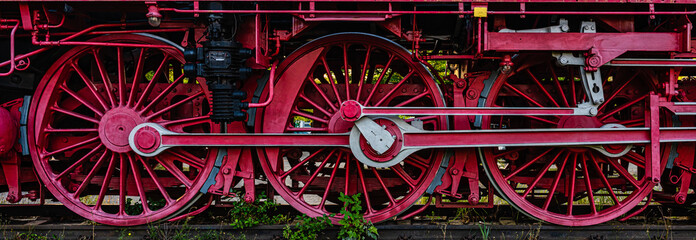 Treibräder einer Lokomotive